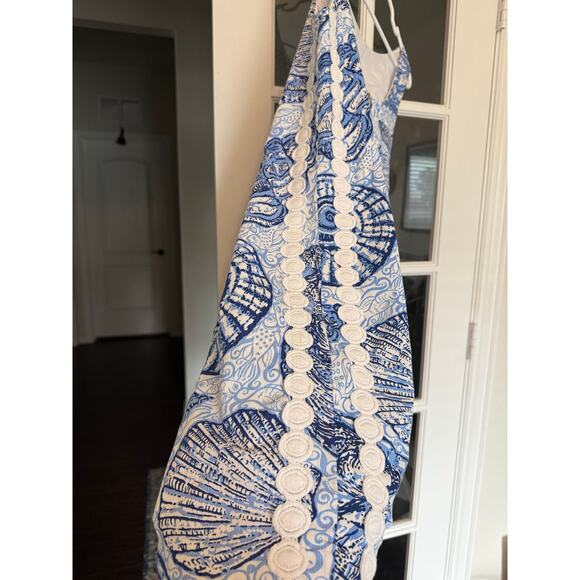 Lilly Pulitzer Mila Shift Dress Blue Peri Pop Up Stuffed Shells White *size 6 - Picture 10 of 15